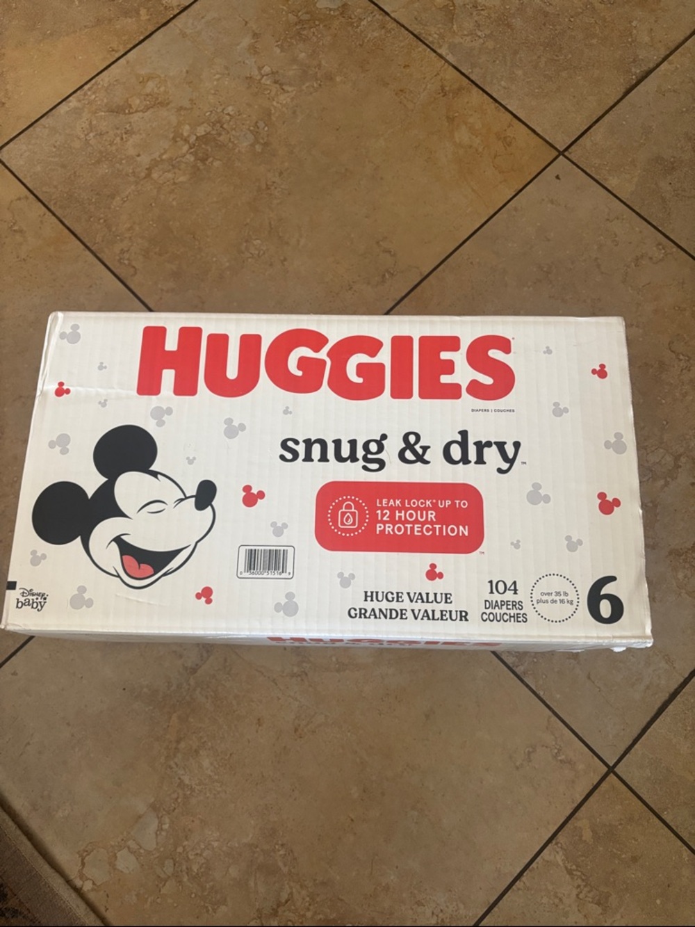 Huggies Snug & Dry Size 6 Diapers - White & Red Packaging